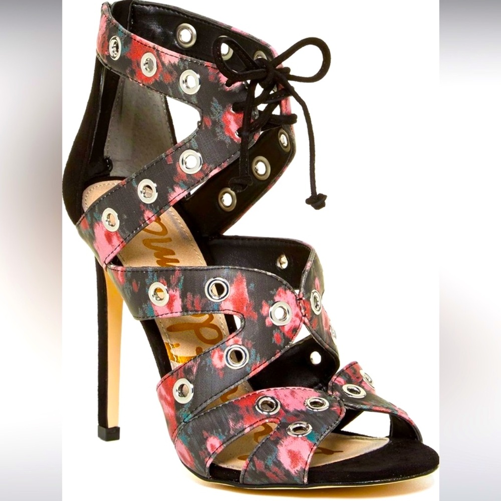 Sam Edelman Floral Grommet Heels